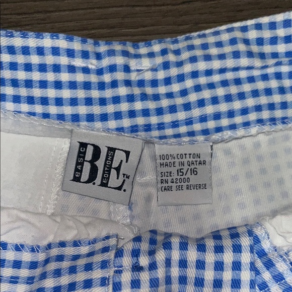Basic Editions blue and white gingham shorts - Picture 2 of 5